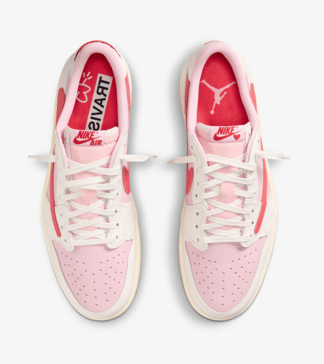 Air Jordan 1 Low x Travis Scott Shy Pink and Tropical Pink