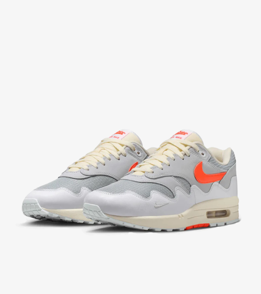 Nike Air Max 1 x Patta White and Hyper Crimson