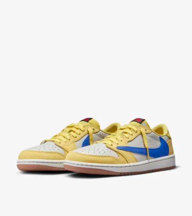 Jordan 1 Low OG Travis Scott Canary Adorea Sneakers