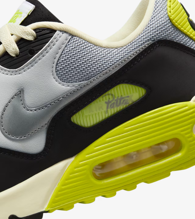 Nike Air Max 90 x Patta Cyber and Particle Grey
